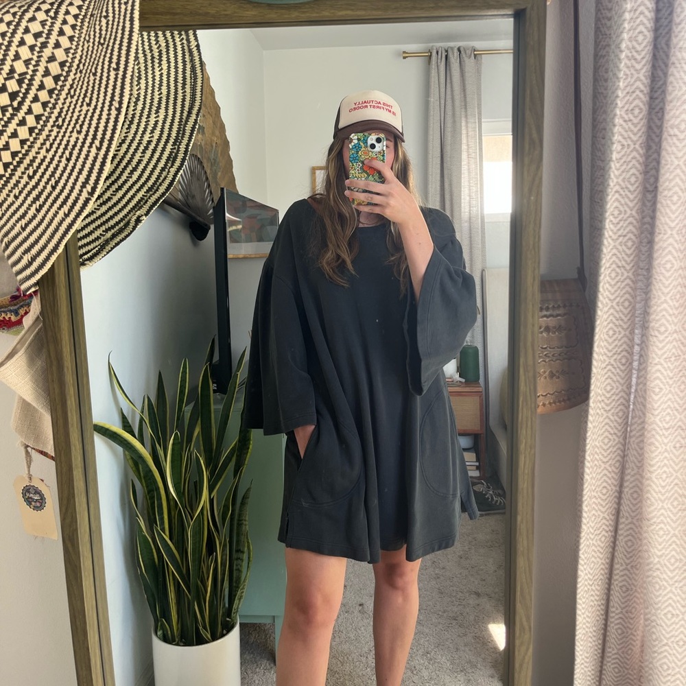 FP Beach Balloon Sleeve Sweatshirt Dress